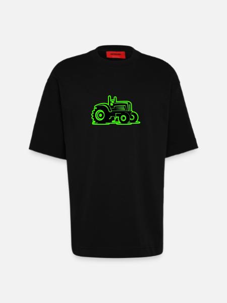 Tractor Agriculture Icon - Heavyweight T-Shirt - made by SPREAD - SOLID BLACK
