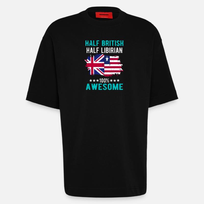 Halb Brite Halb Libyer - Heavyweight T-Shirt - made by SPREAD  - SOLID BLACK