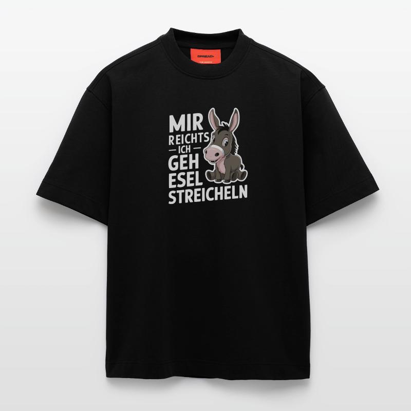 Âne âne mulet Muli T-shirt bio épais oversize fabriqué en UE