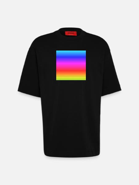 Rainbow stripes pattern background - Heavyweight T-Shirt - made by SPREAD - SOLID BLACK