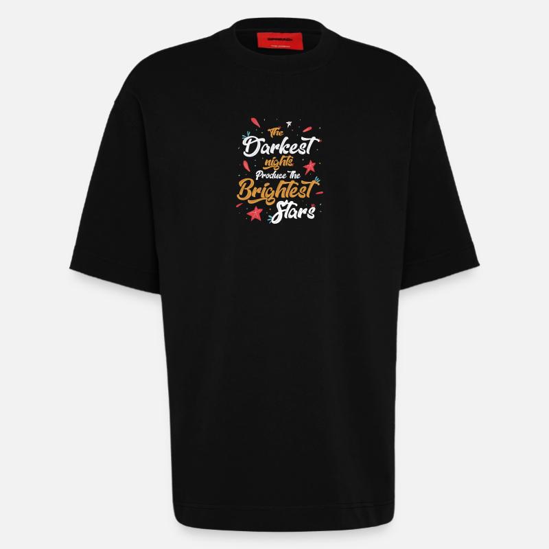 Hellste Sterne Geschenk - Heavyweight T-Shirt - made by SPREAD  - SOLID BLACK
