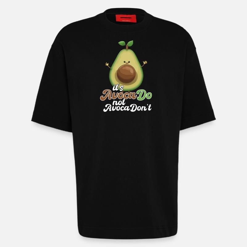 Avocado witzig positiv Optimismus Geschenk - Heavyweight T-Shirt - made by SPREAD  - SOLID BLACK