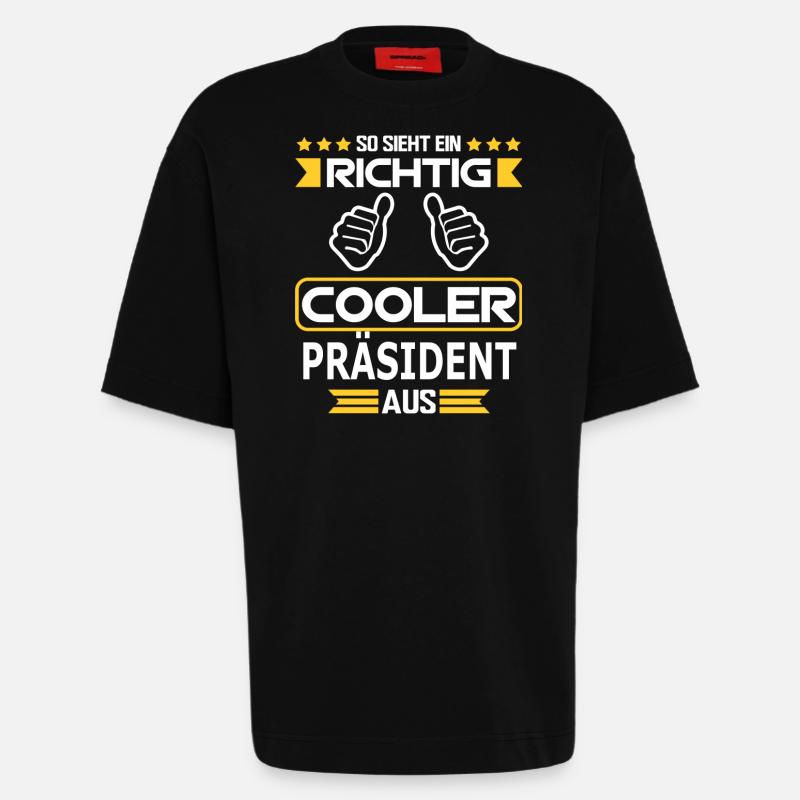 PRÄSIDENT - Heavyweight T-Shirt - made by SPREAD  - SOLID BLACK