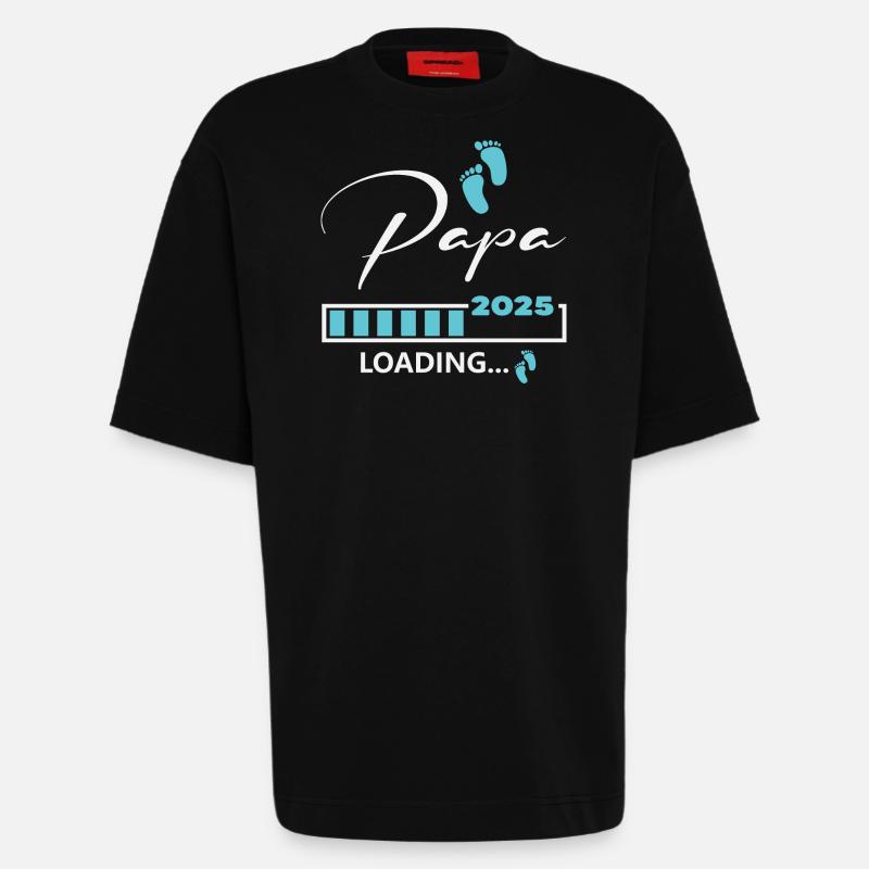 Papa 2025 loading - Heavyweight T-Shirt - made by SPREAD - SOLID BLACK