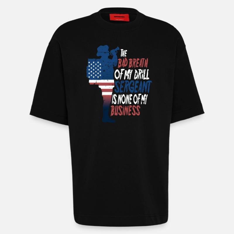 Drill Sergeant - Heavyweight T-Shirt - made by SPREAD  - SOLID BLACK