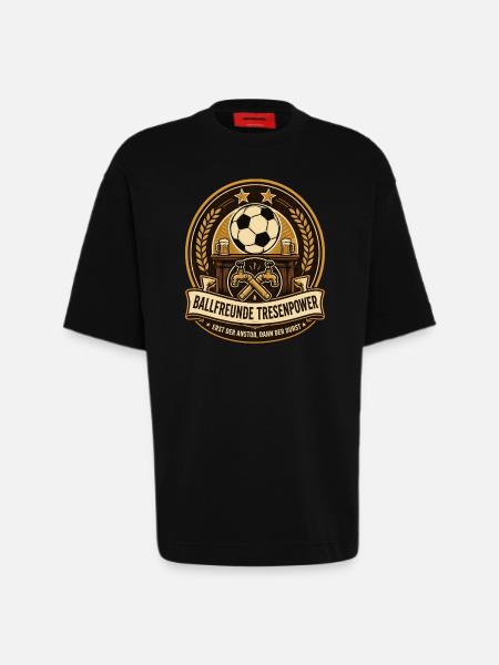 Ballfreunde Tresenpower - Heavyweight T-Shirt - made by SPREAD - SOLID BLACK