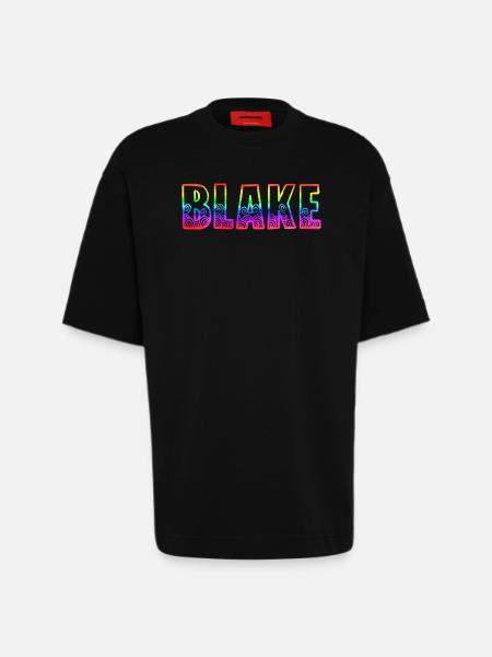blake rs rainbow - Heavyweight T-Shirt - made by SPREAD - SOLID BLACK