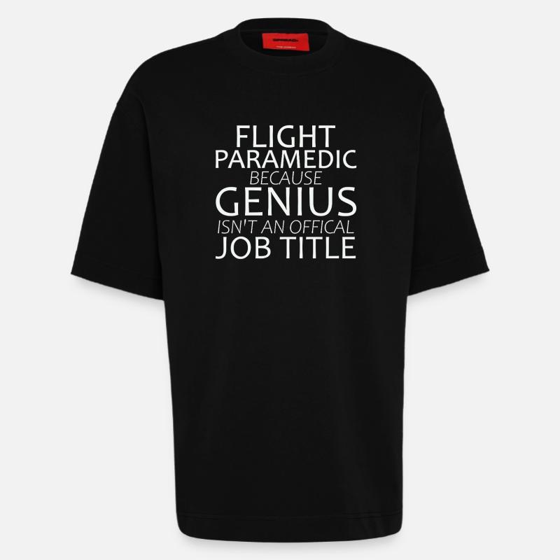 Flight Paramedic Genius Luftrettung - Heavyweight T-Shirt - made by SPREAD - SOLID BLACK
