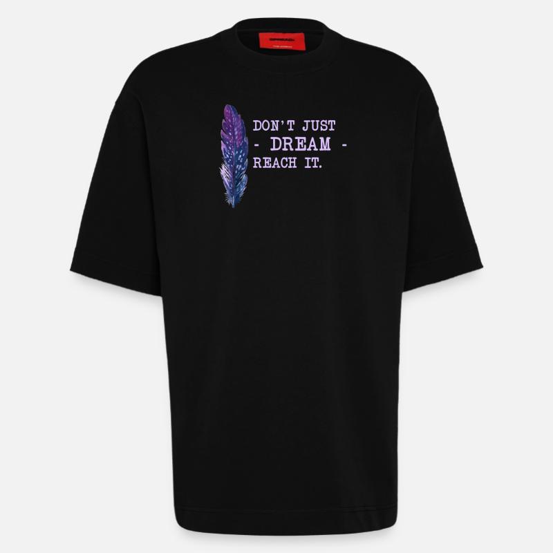 Motivation Spruch Träume - Heavyweight T-Shirt - made by SPREAD  - SOLID BLACK