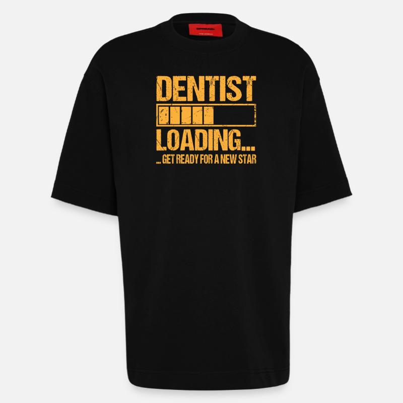 Dentist loading Dentist Training - Heavyweight T-Shirt - made by SPREAD  - SOLID BLACK