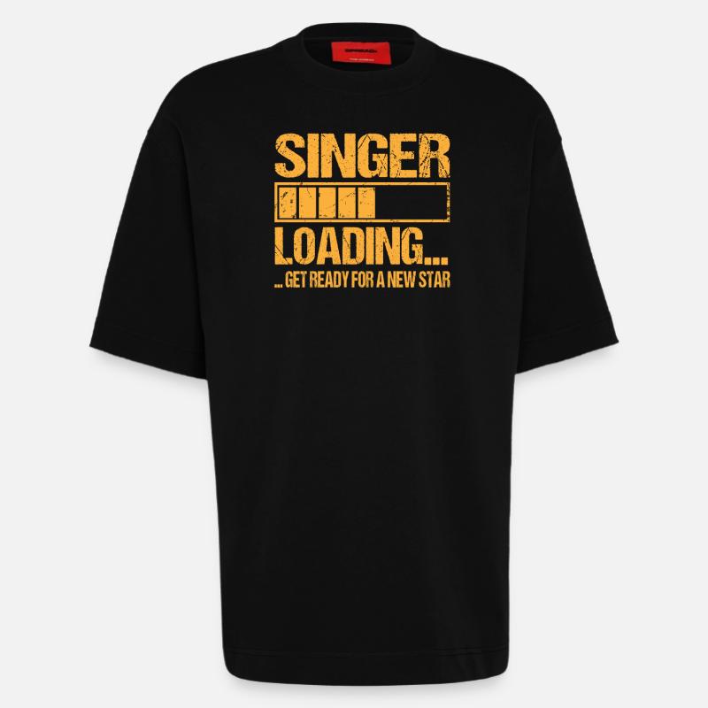 Singer loading Singer Training - Heavyweight T-Shirt - made by SPREAD  - SOLID BLACK