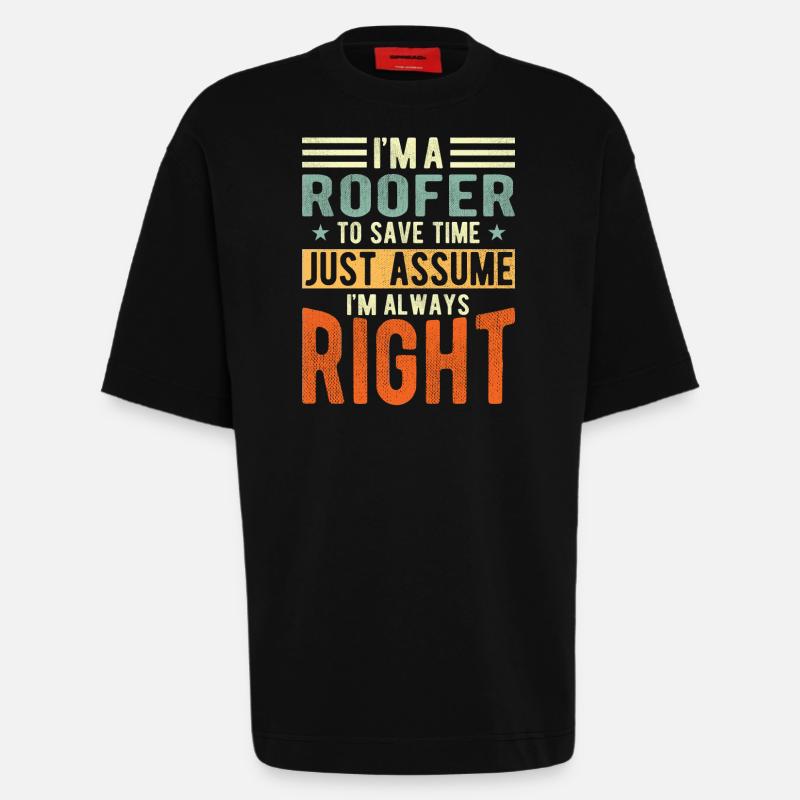 Dachdecker - Heavyweight T-Shirt - made by SPREAD  - SOLID BLACK