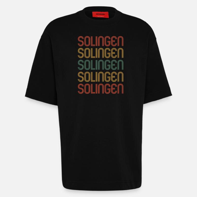 Solingérine Solinger Solingen - T-shirt bio épais oversize fabriqué en UE - SOLID BLACK