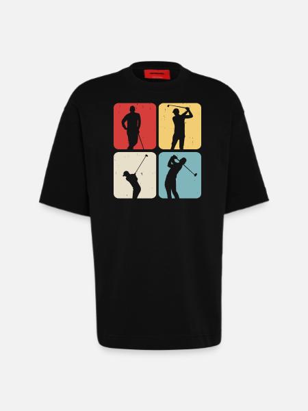 Golf Golfer - Heavyweight T-Shirt - made by SPREAD - SOLID BLACK