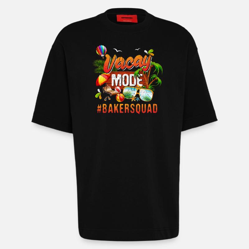 Baker Vacation Group #Bakersquad - T-shirt bio épais oversize fabriqué en UE - SOLID BLACK