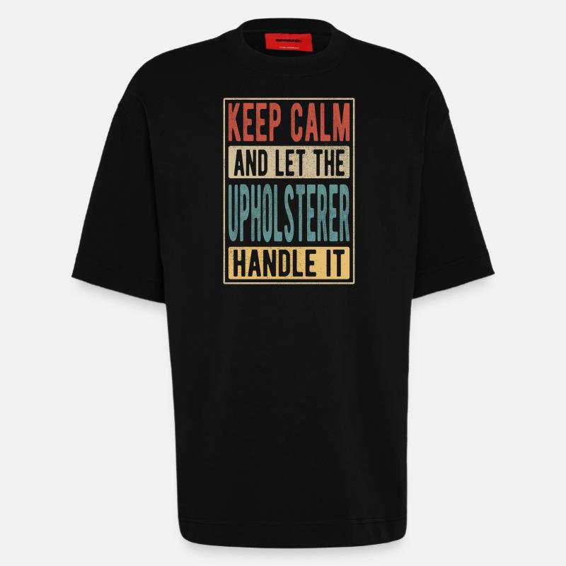 Polsterer Retro Geschenk - Heavyweight T-Shirt - made by SPREAD  - SOLID BLACK