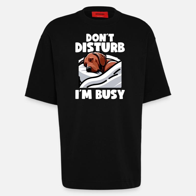 Rhodesian Ridgeback Dog Rhodesian Ridgebacks - Heavyweight T-Shirt - made by SPREAD  - SOLID BLACK