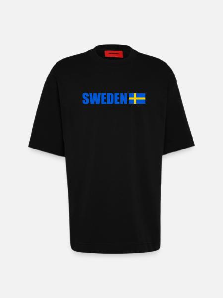 Sweden - Heavyweight T-Shirt - made by SPREAD  - SOLID BLACK