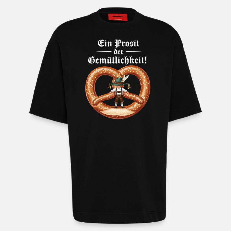 Ein Prosit der Gemütlichkeit ! - Heavyweight T-Shirt - made by SPREAD  - SOLID BLACK