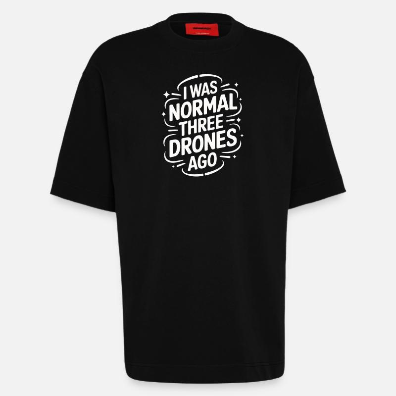 Drones Pilot Quadcopter Drone - Heavyweight T-Shirt - made by SPREAD  - SOLID BLACK
