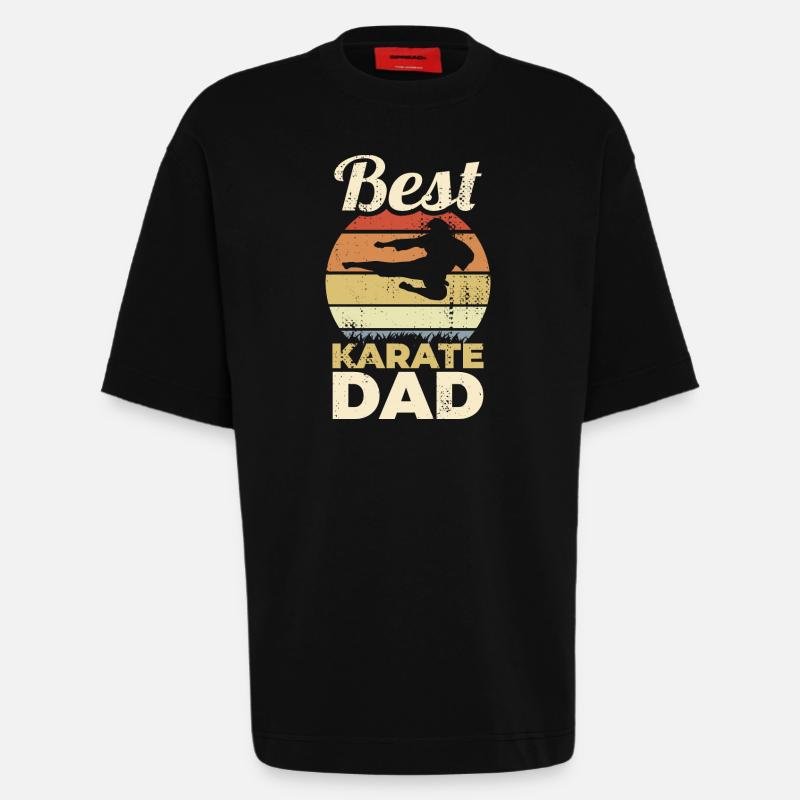 Bester Karate Papa - Heavyweight T-Shirt - made by SPREAD  - SOLID BLACK