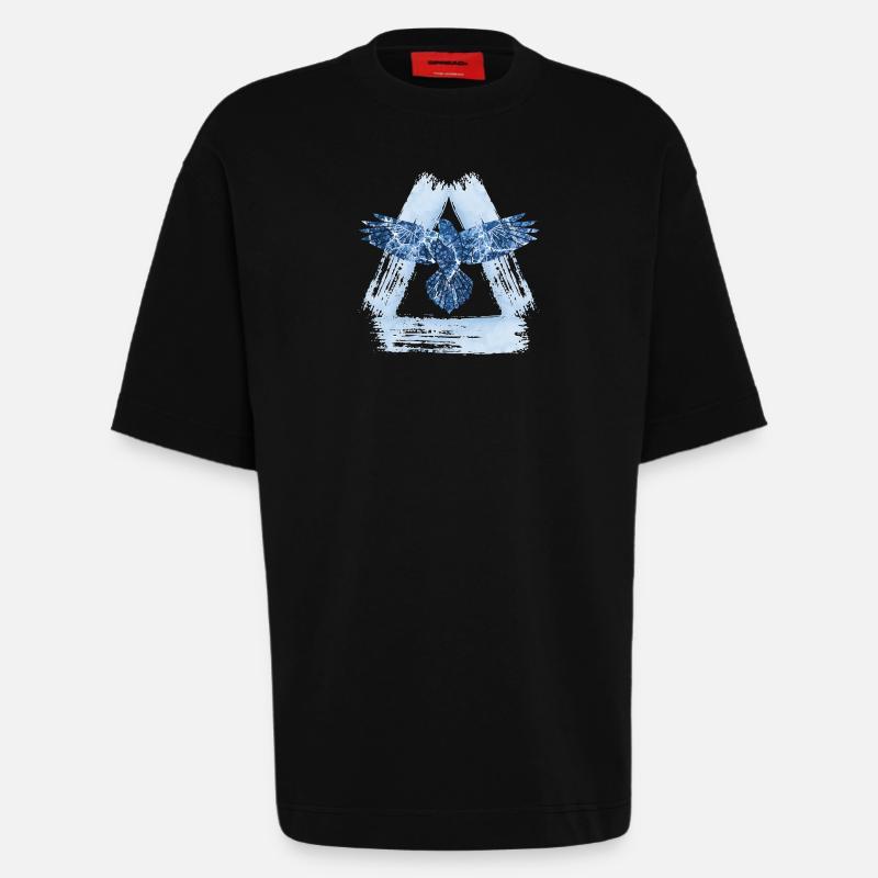 aigle e 206 - T-shirt bio épais oversize fabriqué en UE - SOLID BLACK