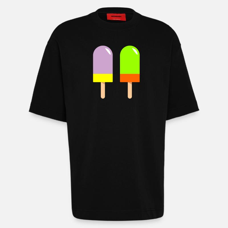 eis eiscreme restaurant ice cream sundae134 - Heavyweight T-Shirt - made by SPREAD  - SOLID BLACK