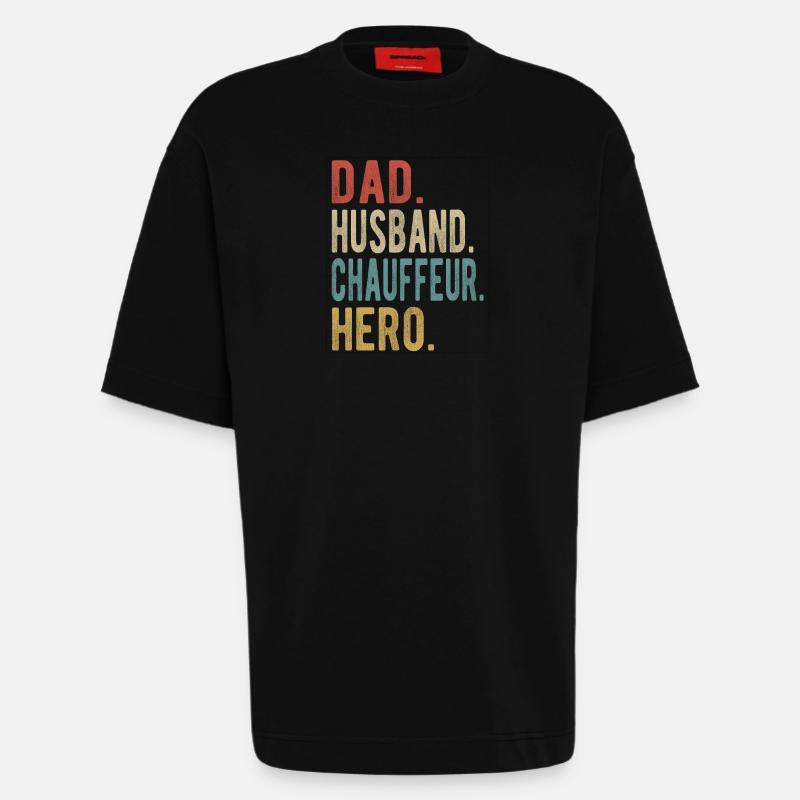 Chauffeur Papa Ehemann Held - Heavyweight T-Shirt - made by SPREAD  - SOLID BLACK