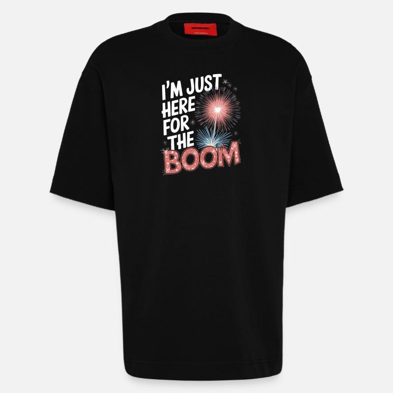 Pyrotechnics Fireworks Pyrotechnics - Heavyweight T-Shirt - made by SPREAD  - SOLID BLACK