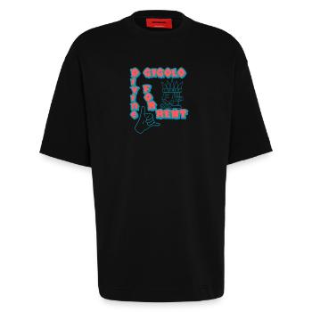 Divine Callboy – Zu vermieten - Heavyweight T-Shirt - made by SPREAD  - SOLID BLACK - Vorne - Fiona (171cm)
