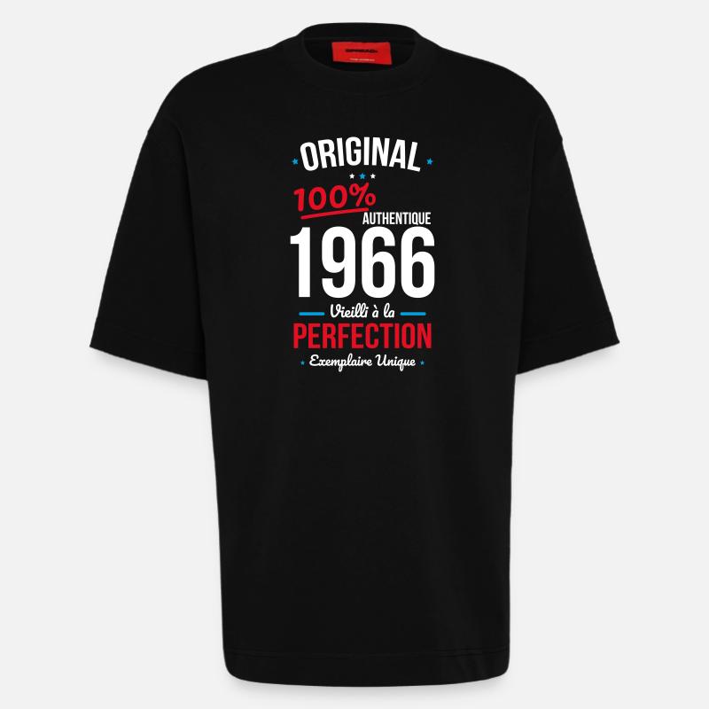 1966 – Original – Unique copy - Heavyweight T-Shirt - made by SPREAD  - SOLID BLACK