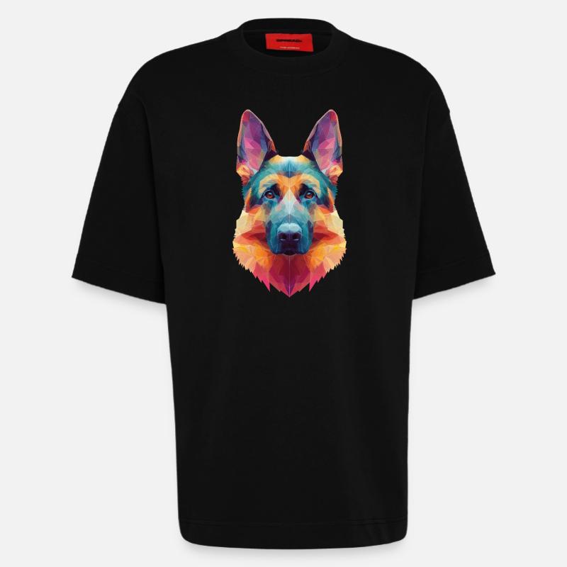 Schäferhund - Heavyweight T-Shirt - made by SPREAD  - SOLID BLACK