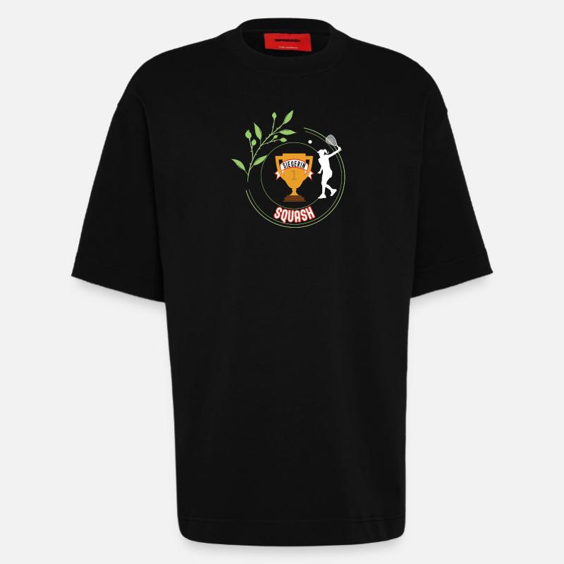 Squash Siegerin Gewinner Turnier Meisterschaft - Heavyweight T-Shirt - made by SPREAD  - SOLID BLACK