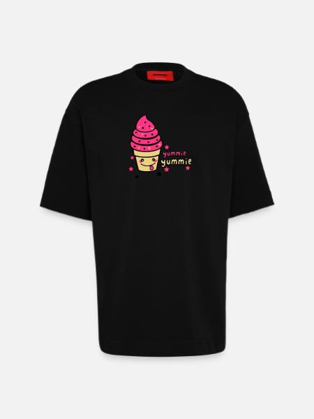 yummie yummie - Heavyweight T-Shirt - made by SPREAD  - SOLID BLACK