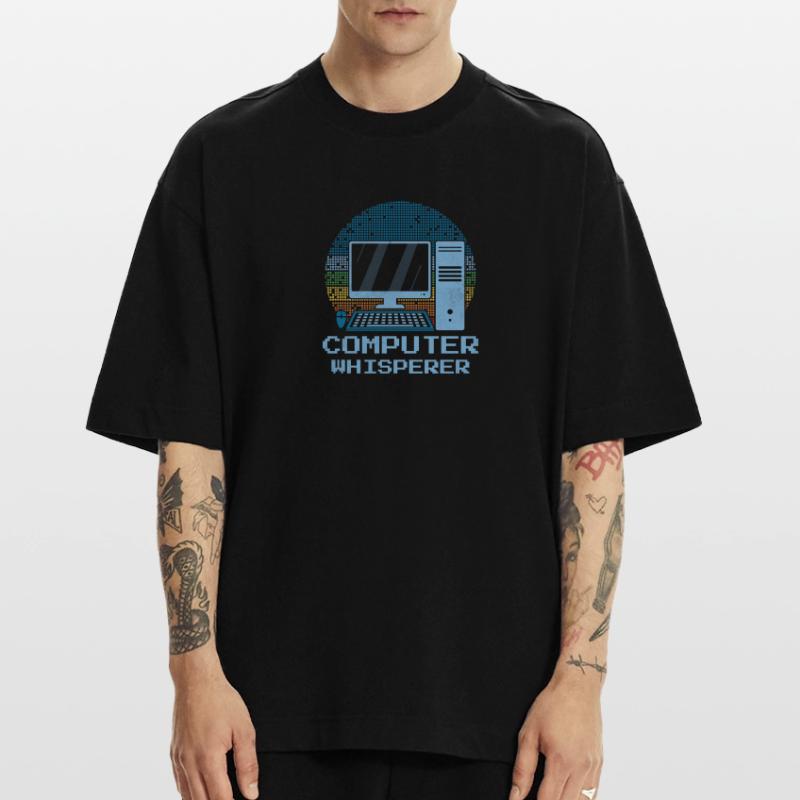 Computer Whisperer Computer Tech Support Heavyweight T-Shirt - made by SPREAD 