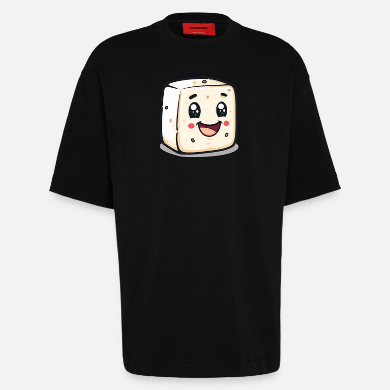 Süßer Marshmallow Comic - Heavyweight T-Shirt - made by SPREAD  - SOLID BLACK