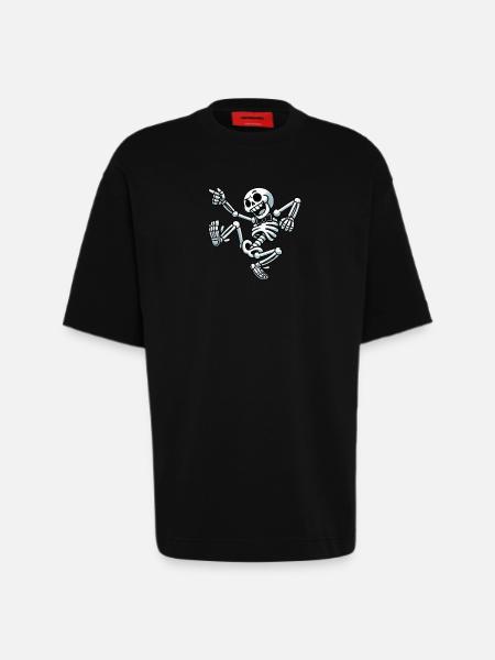 Skull Dancing - Heavyweight T-Shirt - made by SPREAD  - SOLID BLACK