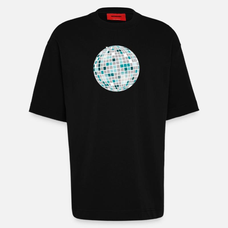 Diskokugel - Heavyweight T-Shirt - made by SPREAD  - SOLID BLACK