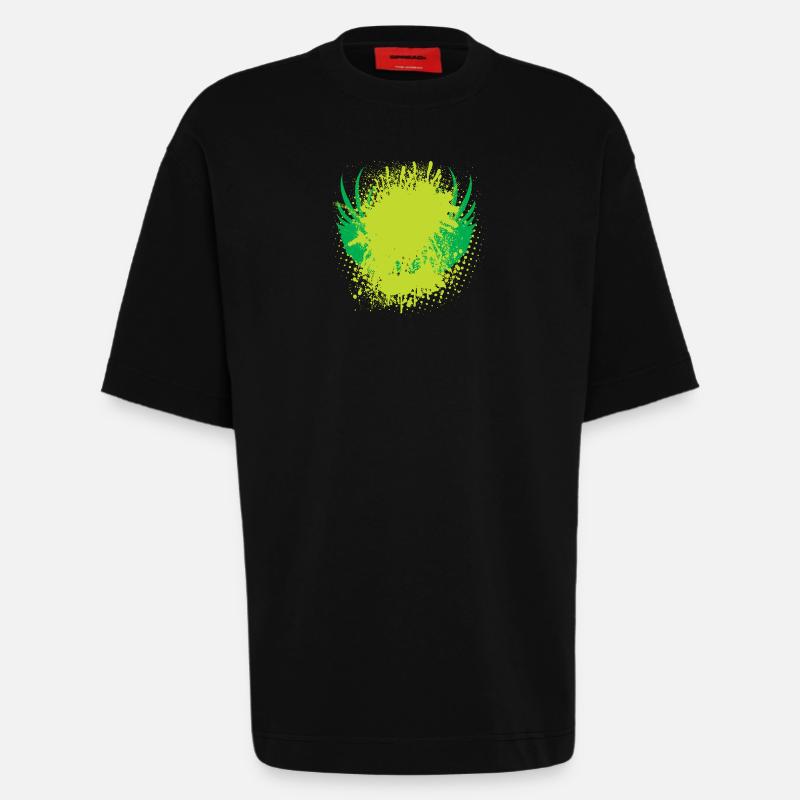Vector background de - Heavyweight T-Shirt - made by SPREAD  - SOLID BLACK