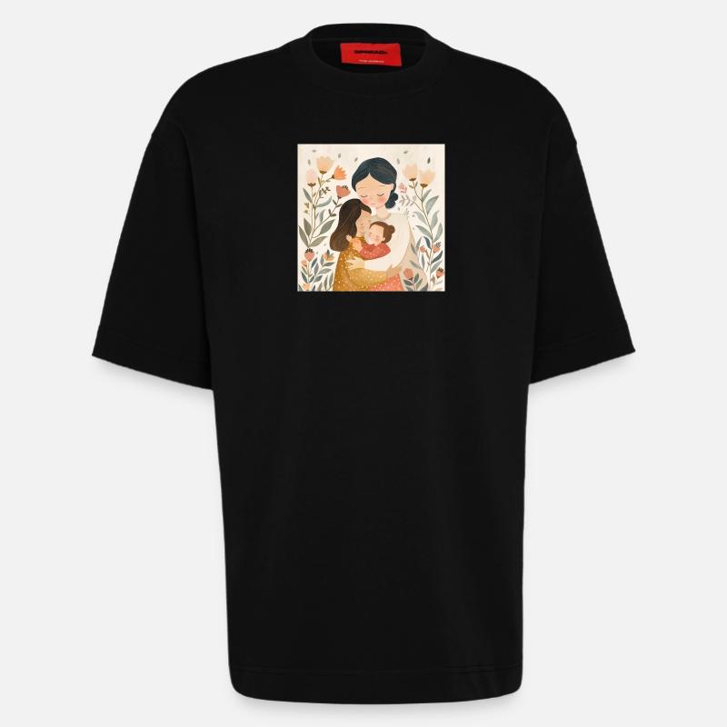 Liebevolle Mutter - Heavyweight T-Shirt - made by SPREAD  - SOLID BLACK