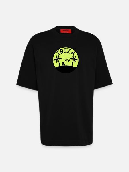 insel palmen ibiza - Heavyweight T-Shirt - made by SPREAD - SOLID BLACK