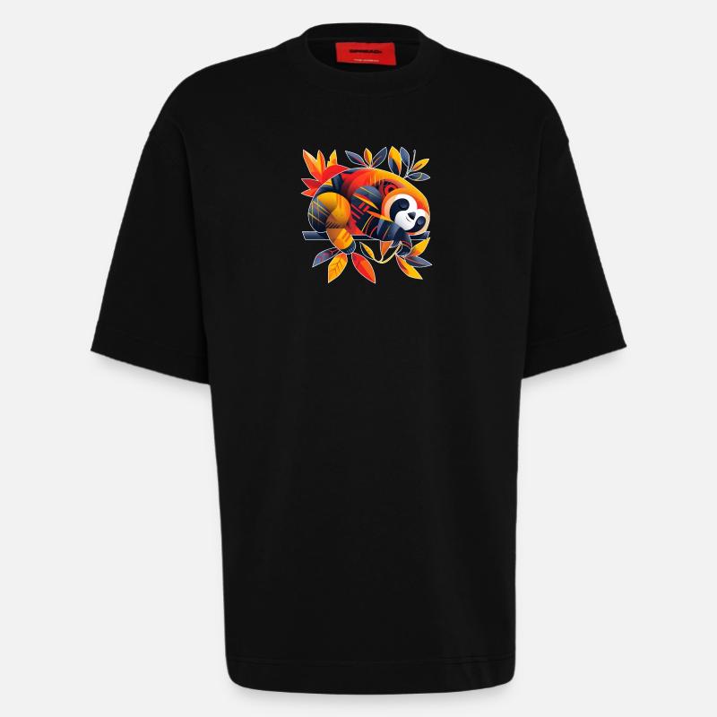 Sloth | abstract artwork - Heavyweight T-Shirt - made by SPREAD - SOLID BLACK