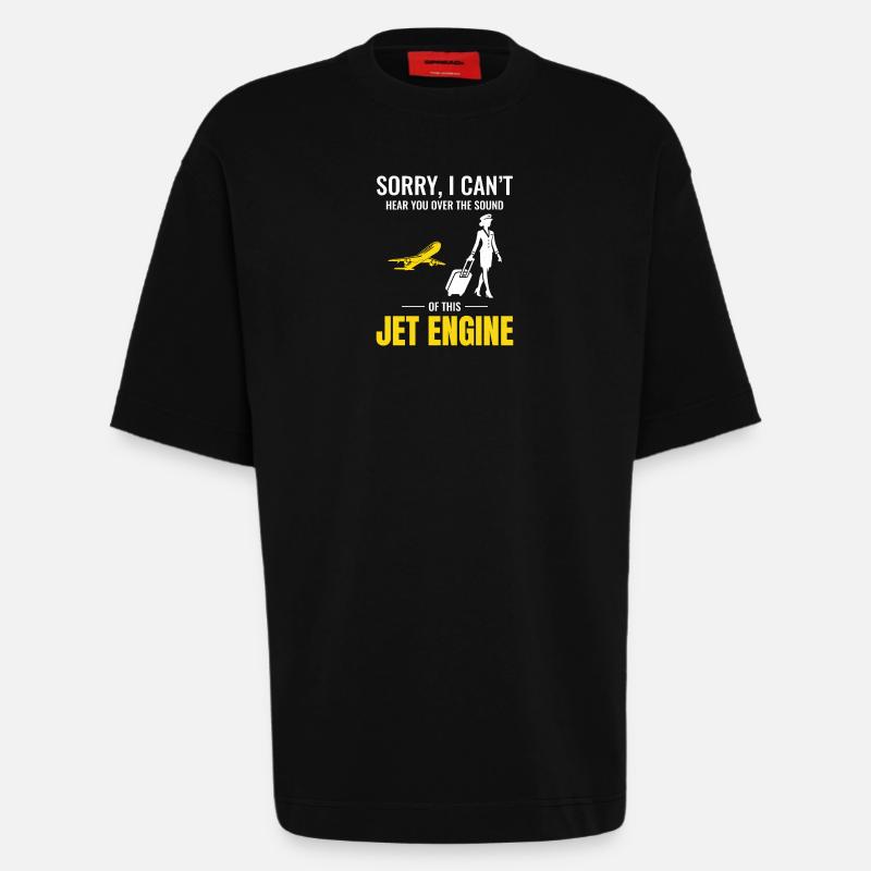 Flugbegleiter Flugpersonal - Heavyweight T-Shirt - made by SPREAD  - SOLID BLACK