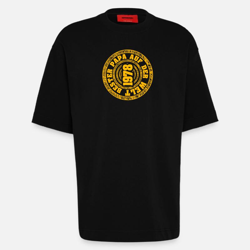 1978 - Heavyweight Oversized Organic T-shirt Made in EU - SOLID BLACK