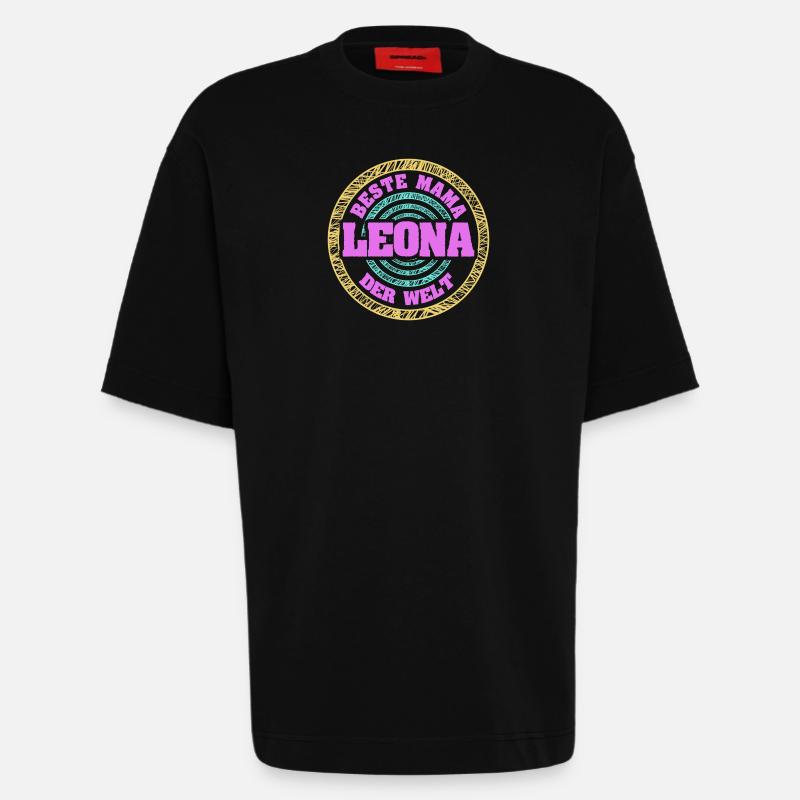 Mutter Leona - Heavyweight T-Shirt - made by SPREAD  - SOLID BLACK