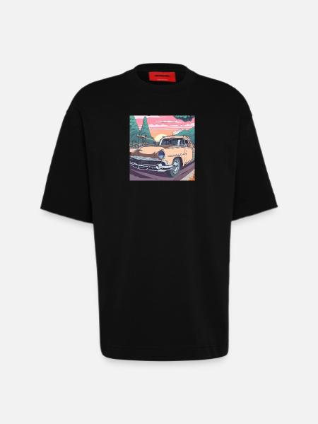 Oldtimer-Roadtrip - Heavyweight T-Shirt - made by SPREAD - SOLID BLACK