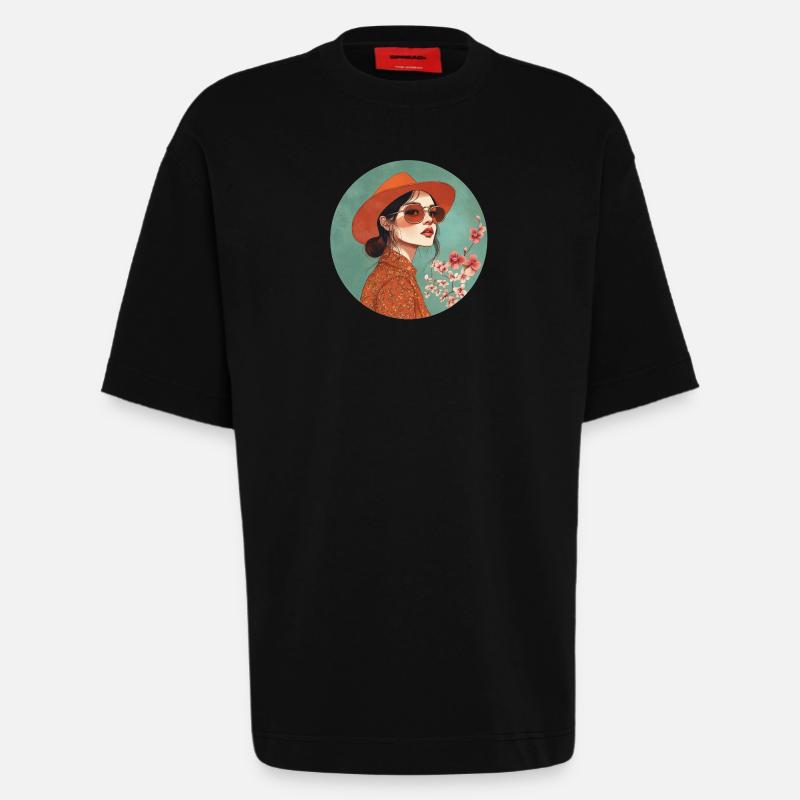 Stilvolle Eleganz: Zeitloser Boho-Chic! - Heavyweight T-Shirt - made by SPREAD - SOLID BLACK