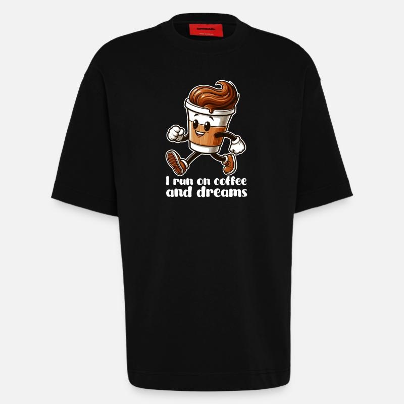 Kaffee Träume Geschenk - Heavyweight T-Shirt - made by SPREAD - SOLID BLACK