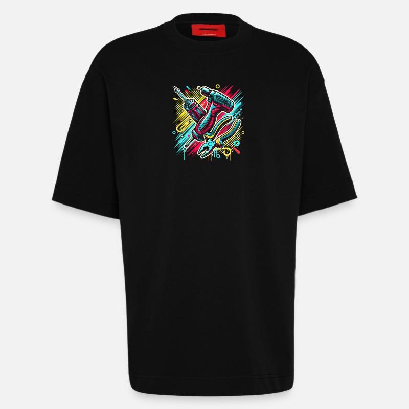 Handwerker Werkzeug - Heavyweight T-Shirt - made by SPREAD  - SOLID BLACK