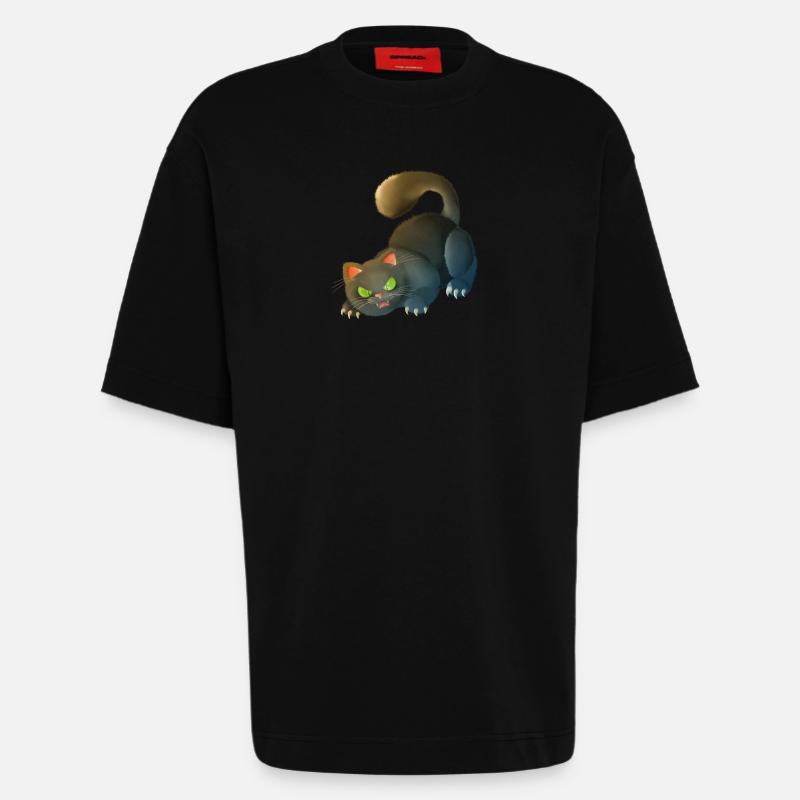 Catégorie 5 - T-shirt bio épais oversize fabriqué en UE - SOLID BLACK